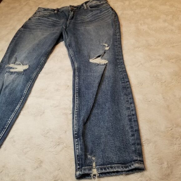 Silver Jeans Womens 30x 29 Boyfriend Distressed Fluid Denim Medium Wash … - Picture 2 of 12